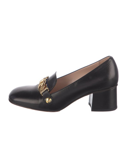 Gucci Sylvie Web Accent Leather Pumps