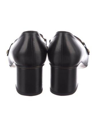 Gucci Sylvie Web Accent Leather Pumps