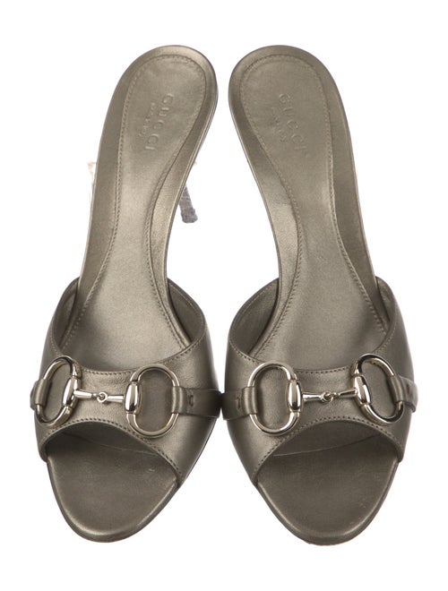 Gucci Horsebit Accent Leather Slides