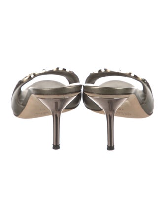 Gucci Horsebit Accent Leather Slides