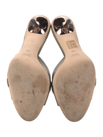 Gucci Horsebit Accent Leather Slides