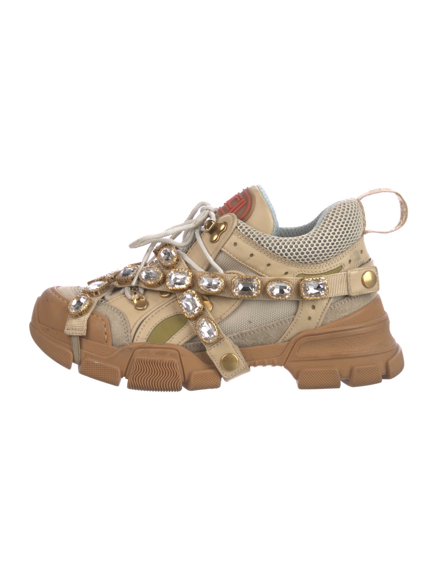 Gucci Crystal Embellishments Chunky Sneakers