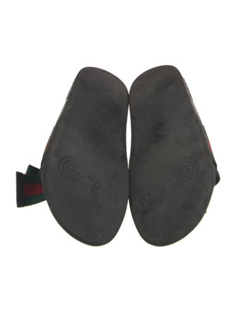 Gucci Web Accent Canvas Slides