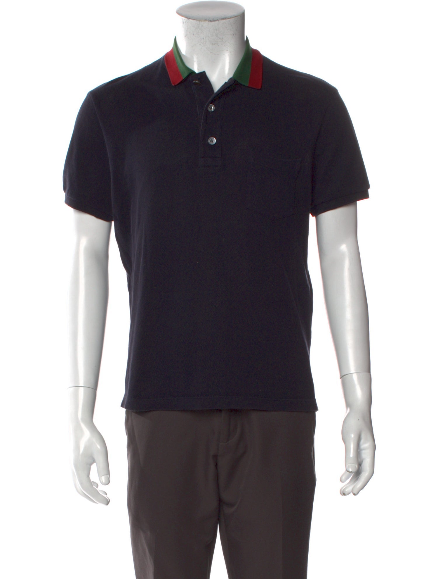 Gucci Web Accent Collar Polo Shirt