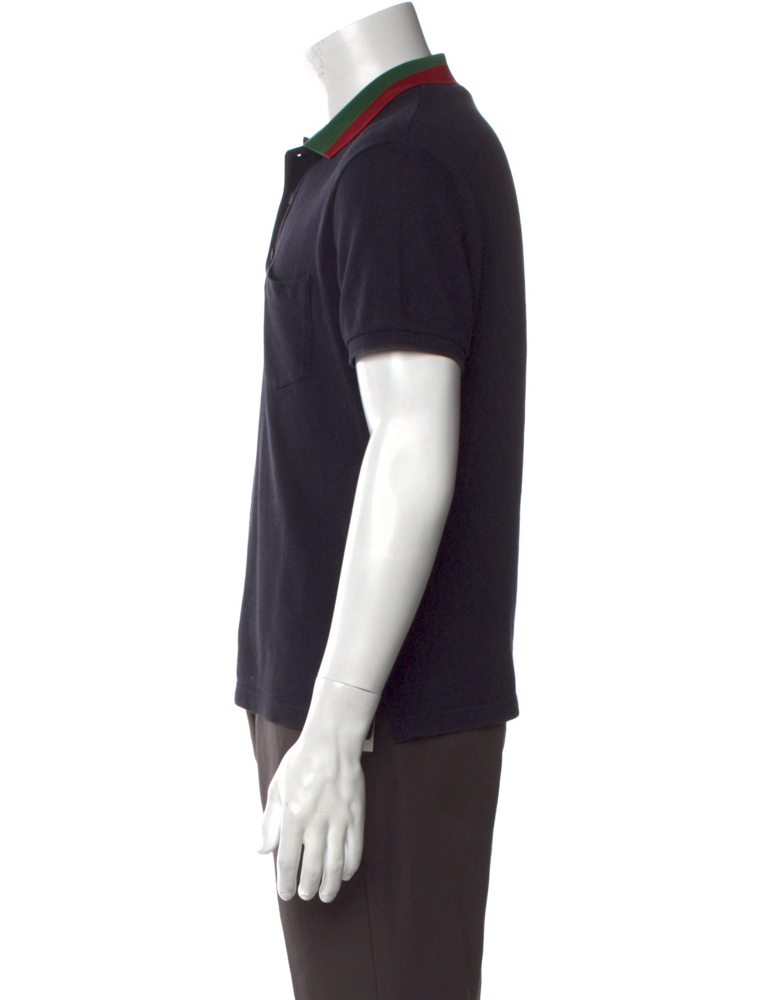 Gucci Web Accent Collar Polo Shirt