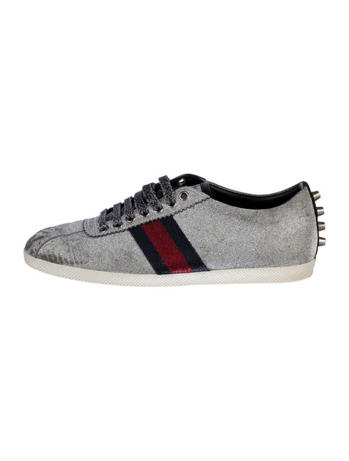 Gucci Sylvie Web Accent Glitter Sneakers