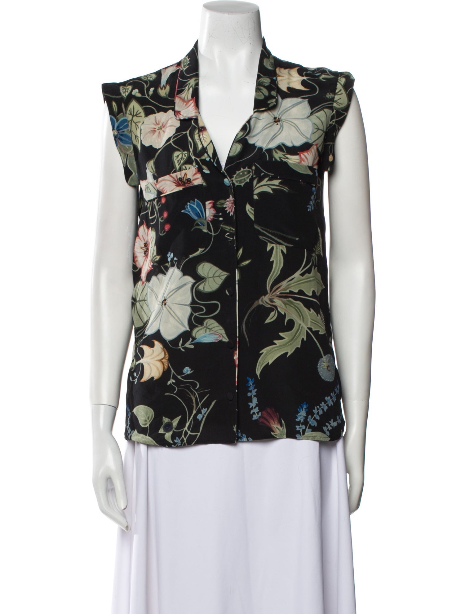 Gucci Silk Floral Print Blouse