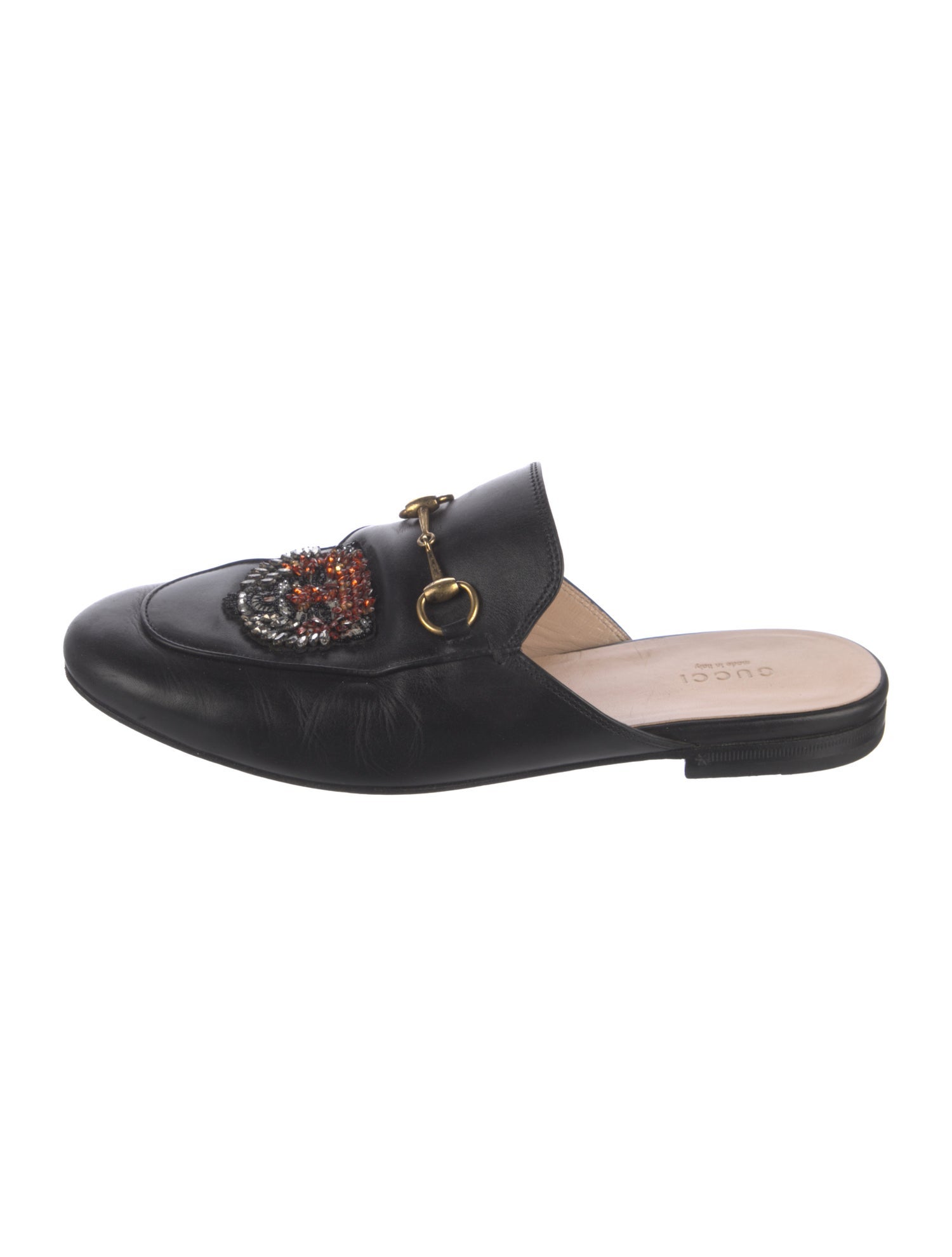 Gucci Horsebit Accent Leather Mules