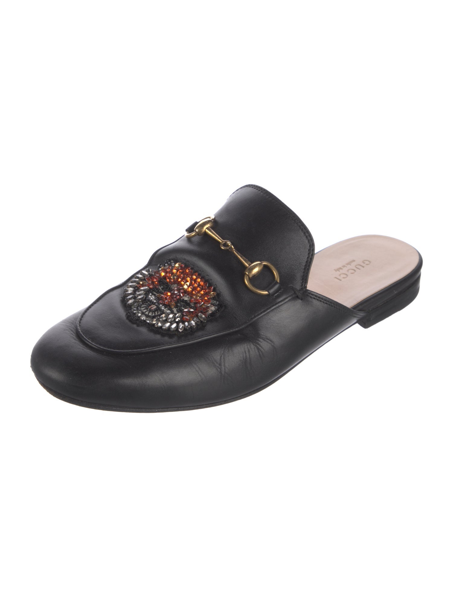 Gucci Horsebit Accent Leather Mules