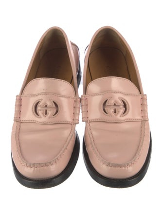 Gucci Interlocking G Logo Leather Loafers
