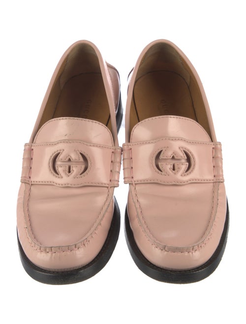 Gucci Interlocking G Logo Leather Loafers