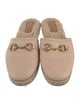 Gucci Horsebit Accent Leather Espadrilles