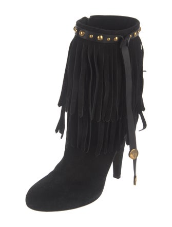 Gucci Suede Studded Accents Boots