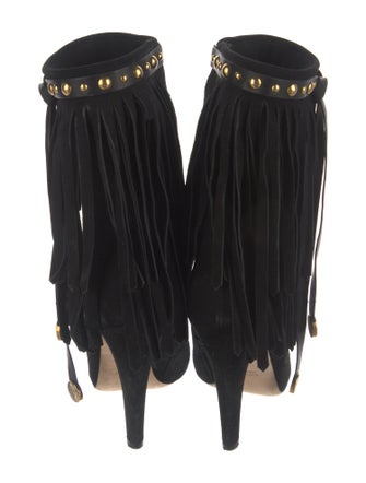 Gucci Suede Studded Accents Boots