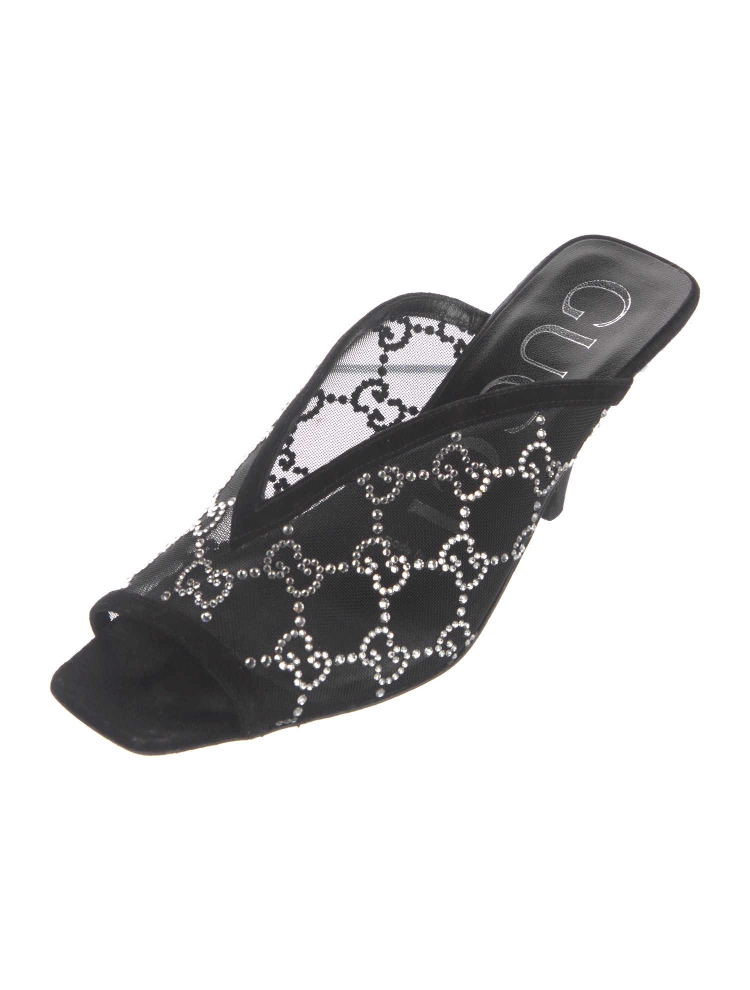 Gucci Mesh Mesh Accents Slides