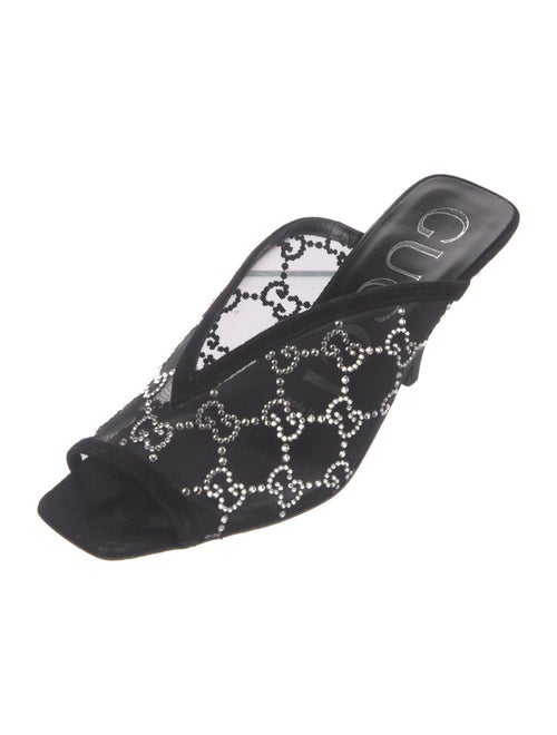 Gucci Mesh Mesh Accents Slides