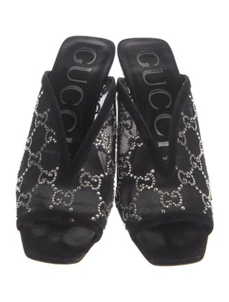 Gucci Mesh Mesh Accents Slides