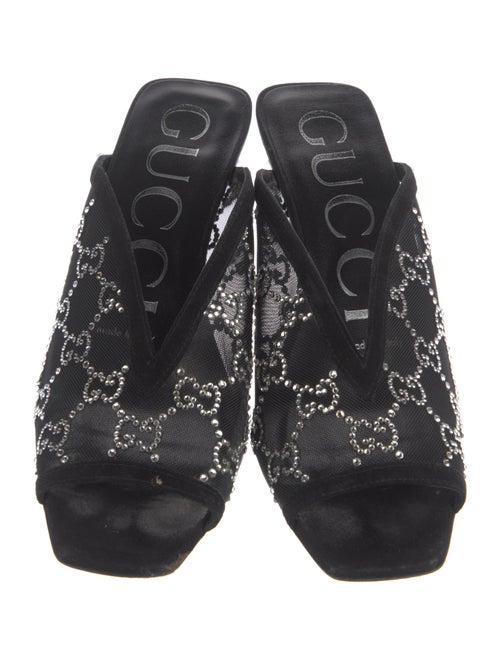 Gucci Mesh Mesh Accents Slides