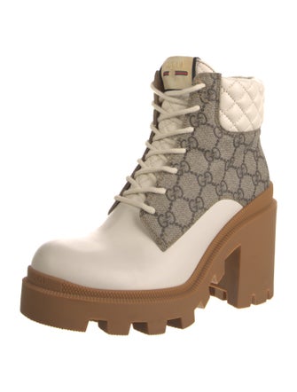 Gucci GG Supreme Combat Boots