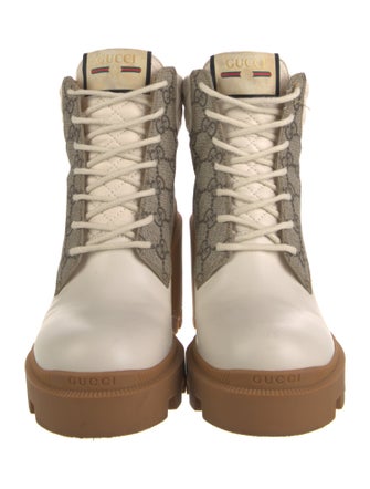 Gucci GG Supreme Combat Boots