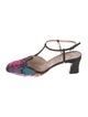 Gucci Double G Logo Tweed T-Strap Pumps