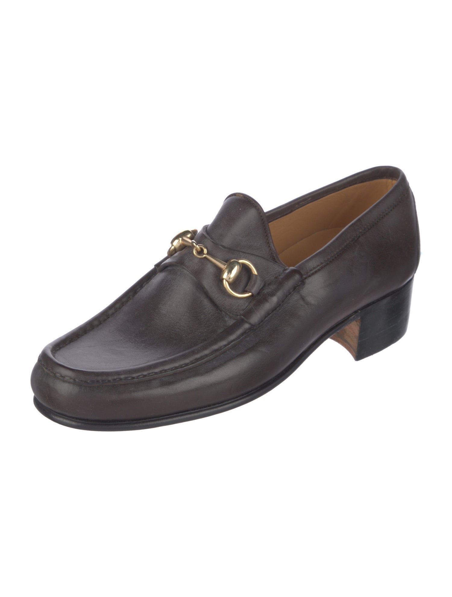 Gucci Horsebit Accent Leather Dress Loafers