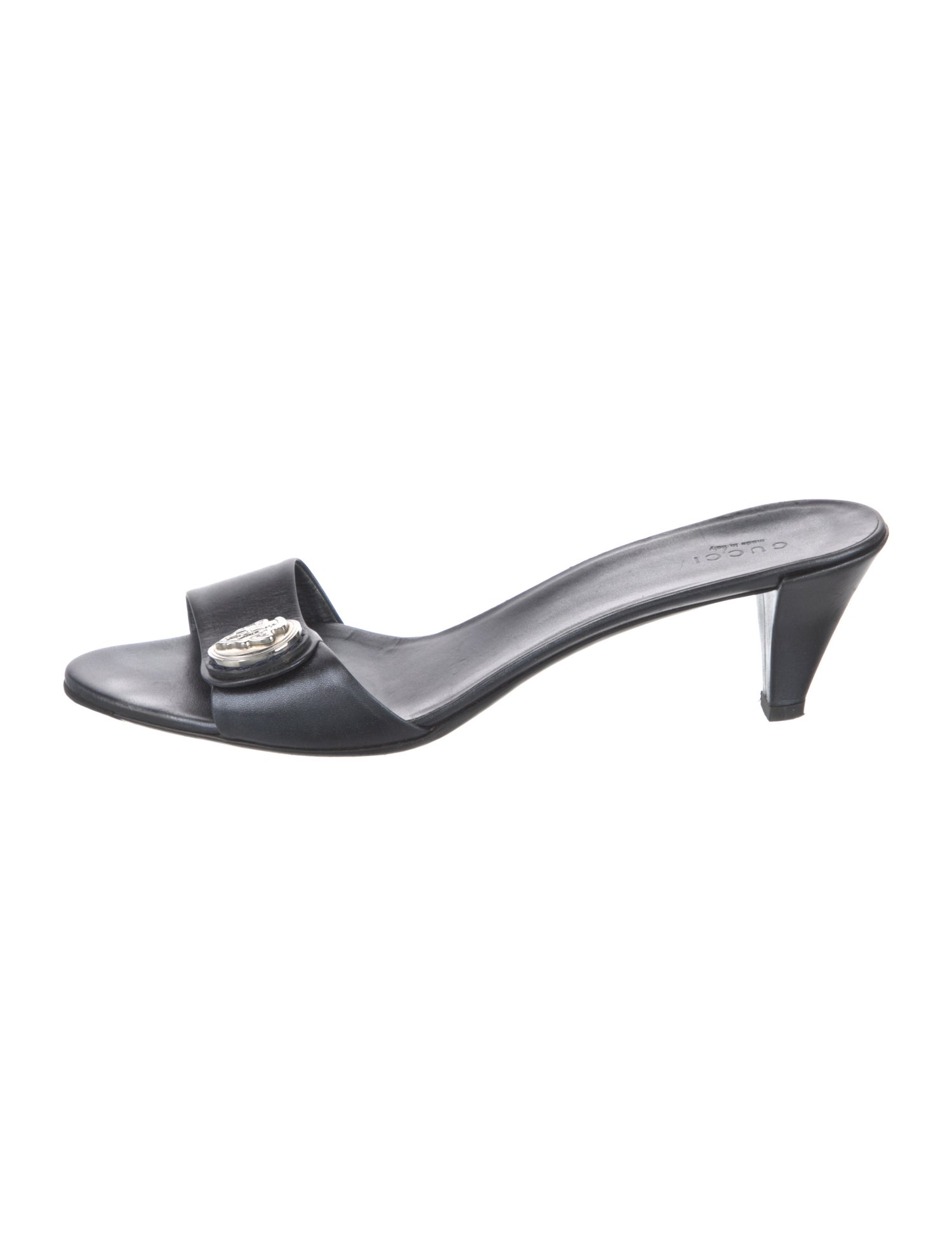 Gucci Hysteria Accent Leather Slides