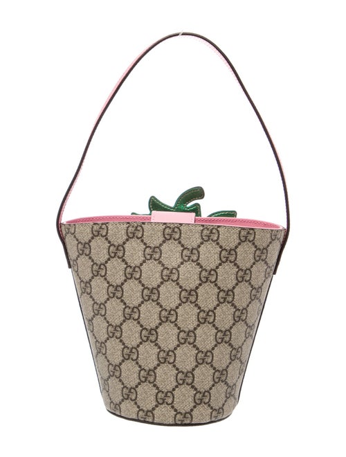 Gucci GG Supreme Monogram 3-D Strawberry Bucket Bag