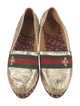 Gucci Web Accent Leather Loafers