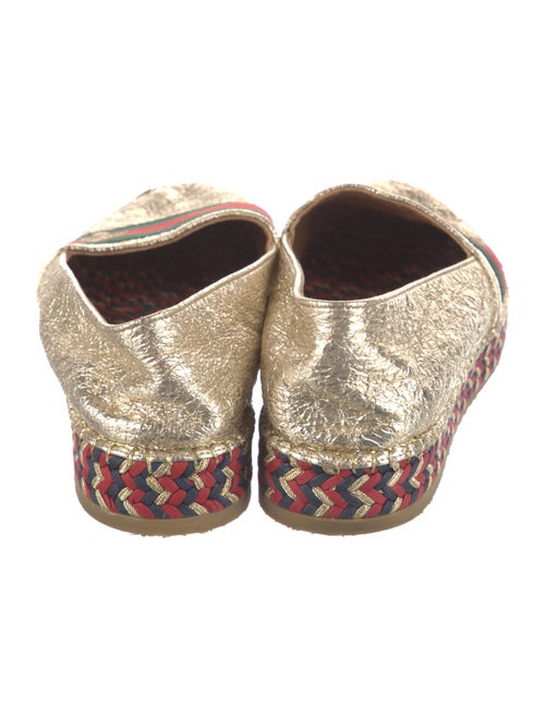 Gucci Web Accent Leather Loafers