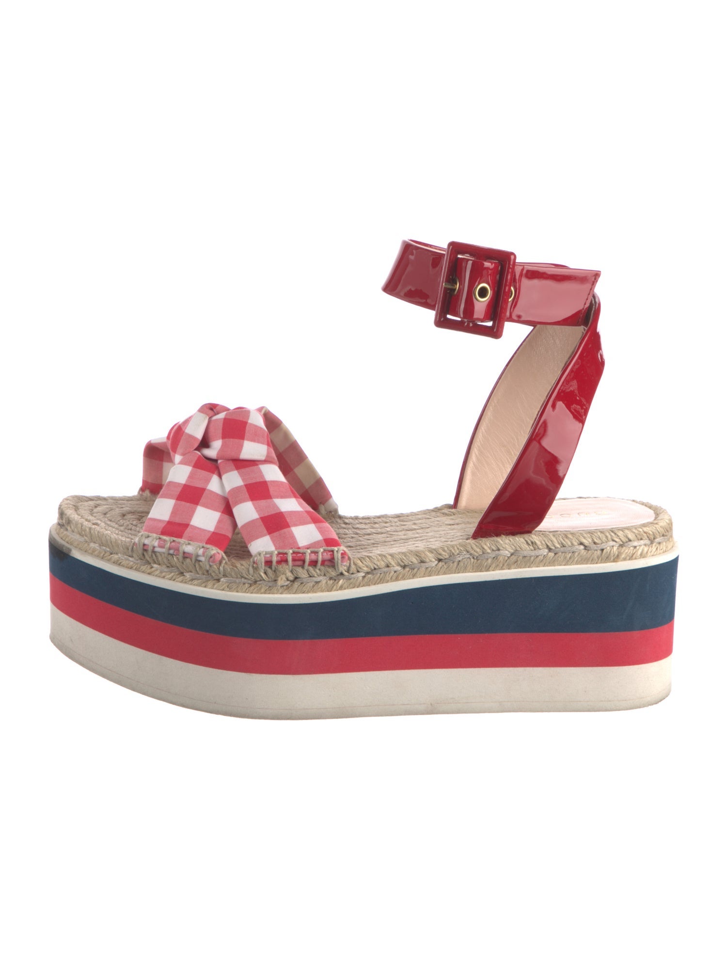 Gucci Sylvie Web Accent Espadrilles