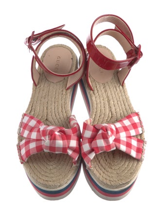 Gucci Sylvie Web Accent Espadrilles