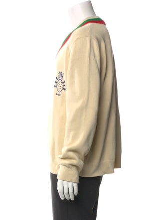 Gucci Web Accent Graphic Print Pullover