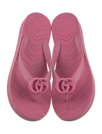 Gucci Running GG Logo Rubber Flip Flops