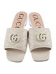 Gucci Double G Logo Leather Slides