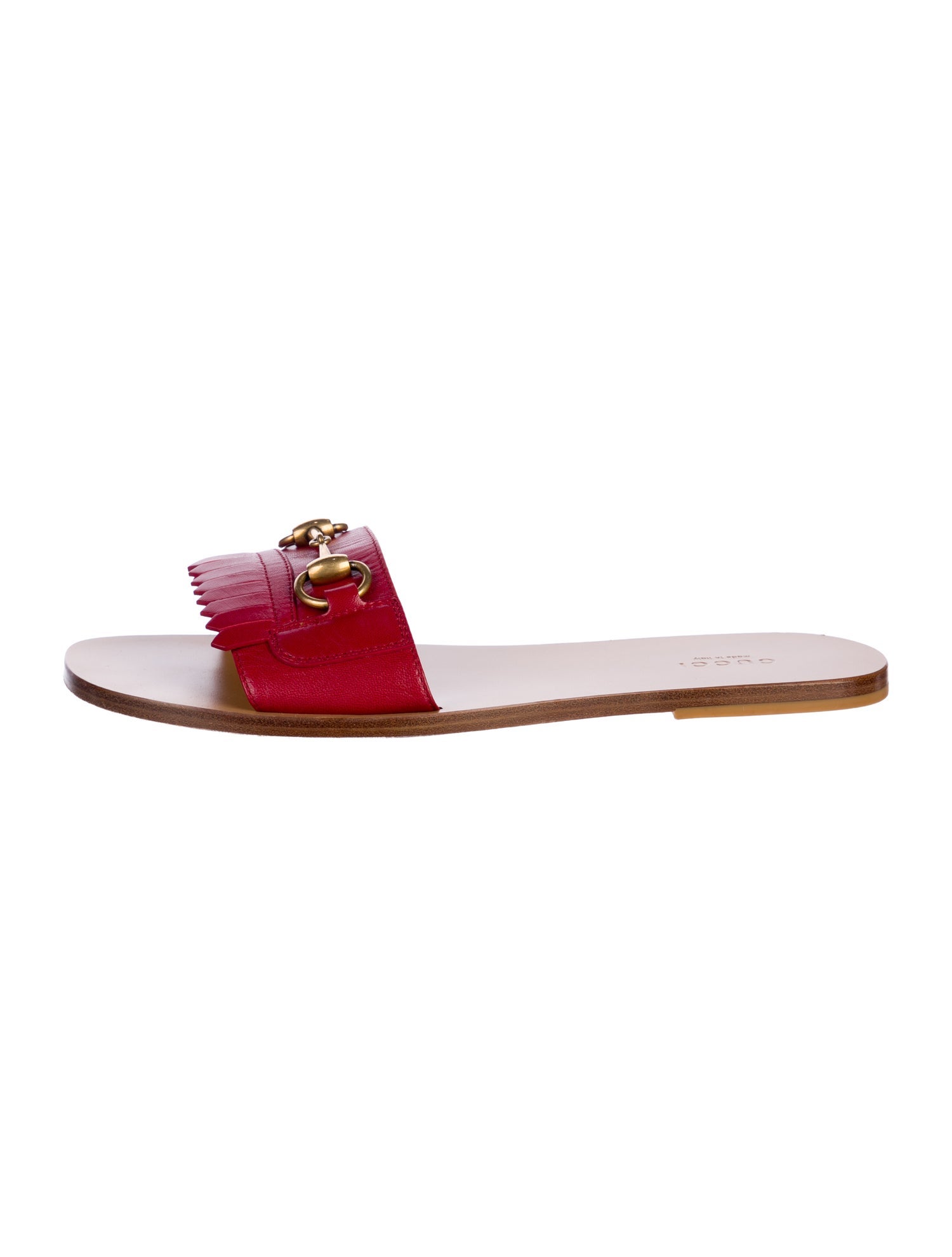 Gucci 1955 Horsebit Accent Leather Slides