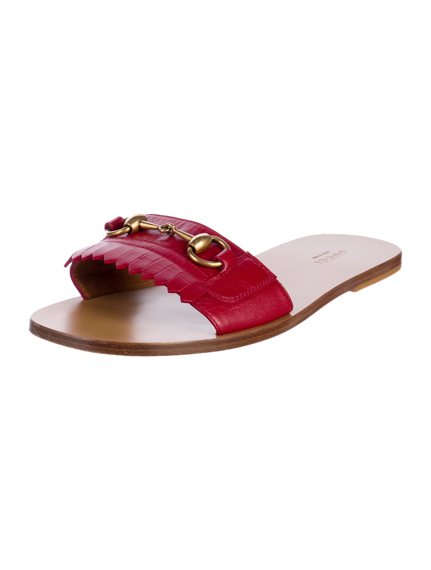 Gucci 1955 Horsebit Accent Leather Slides