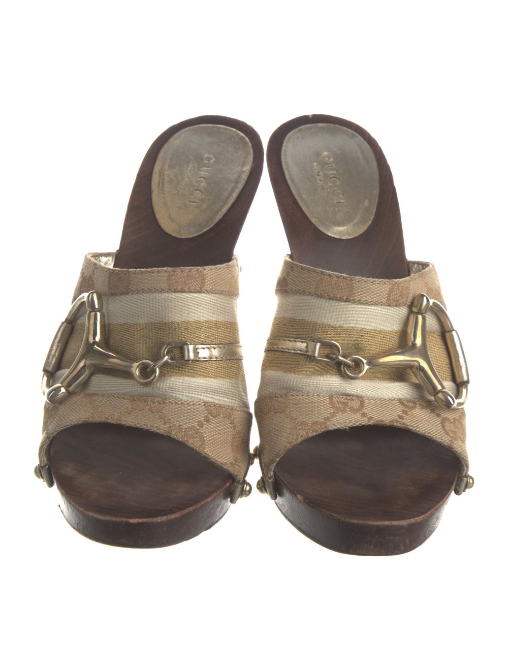 Gucci Canvas Slides Neutrals GG Canvas, Web Accen… - image 3