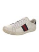 Gucci Web Accent Leather Sneakers