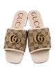 Gucci Quilted Pattern Canvas Slides