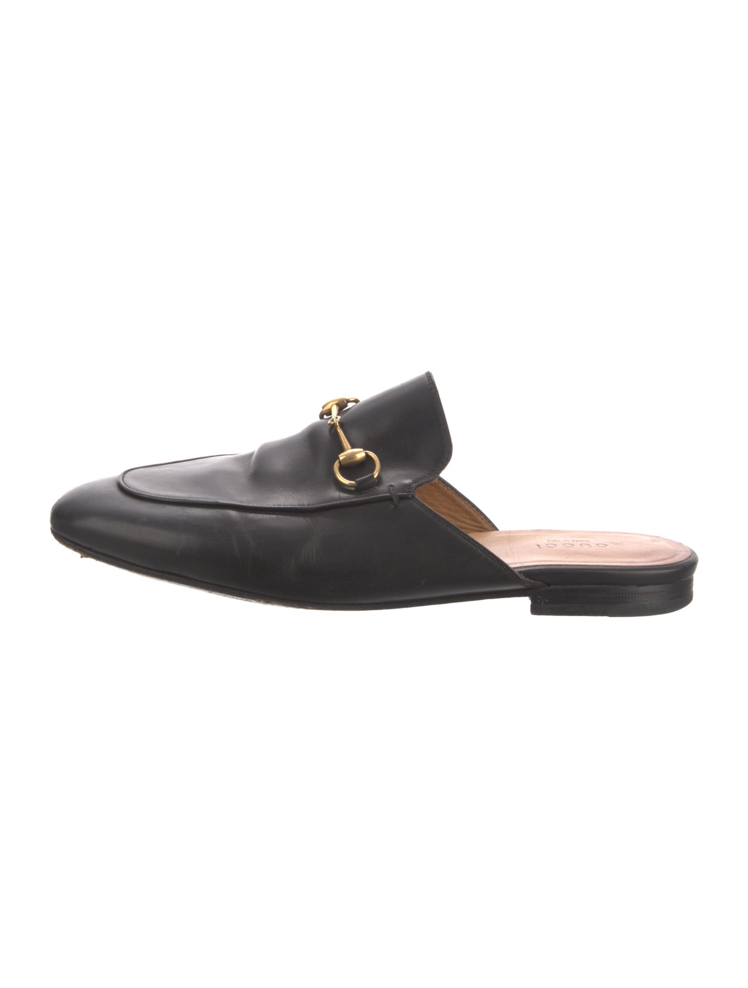 Gucci Horsebit Accent Leather Mules