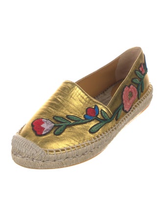 Gucci Leather Printed Espadrilles