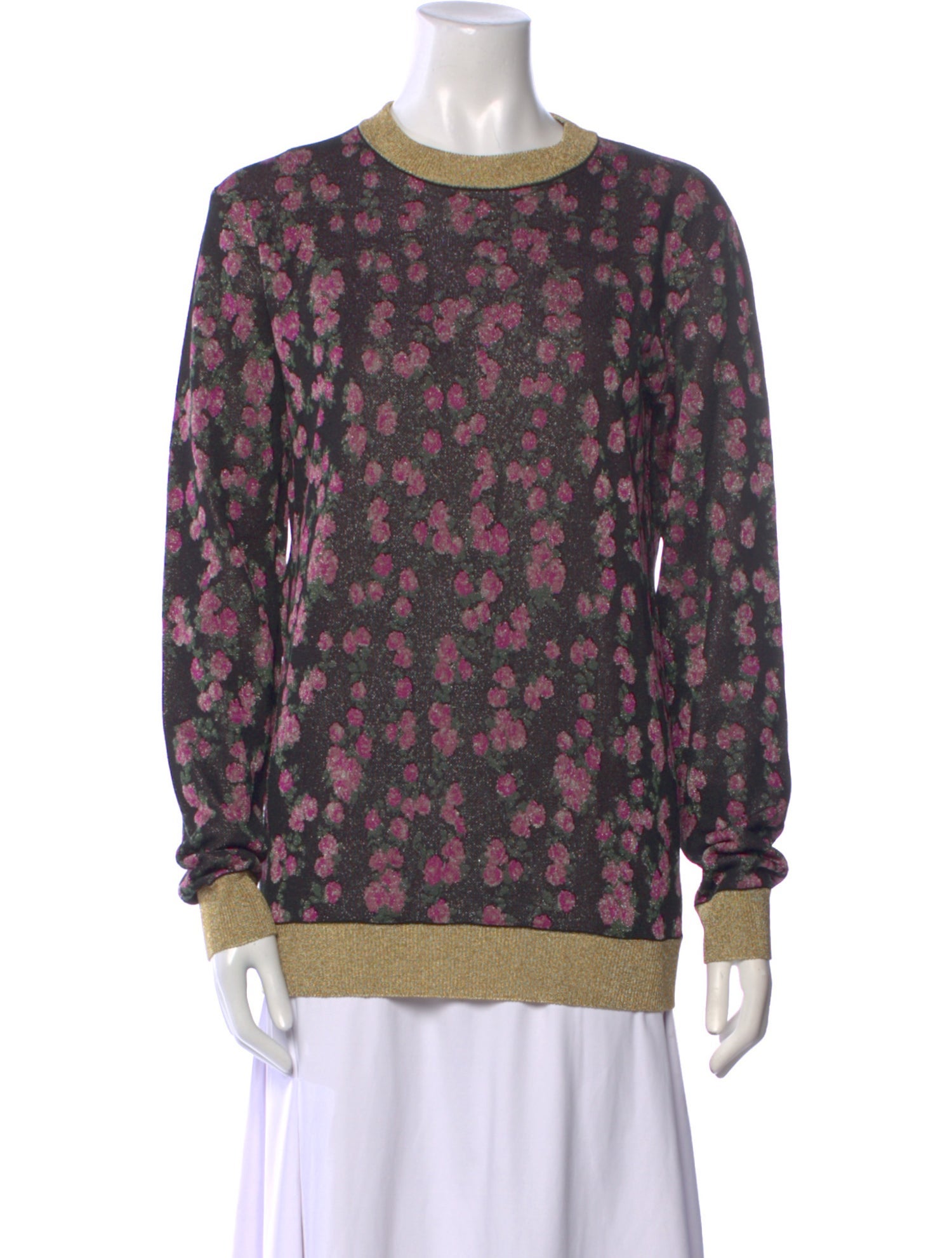 Gucci Printed Crew Neck Sweater