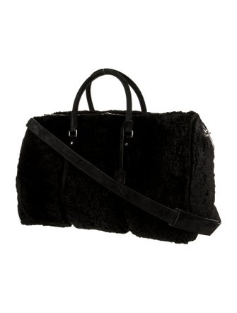 Saint Laurent Shearling BLACK Duffel bag 2023