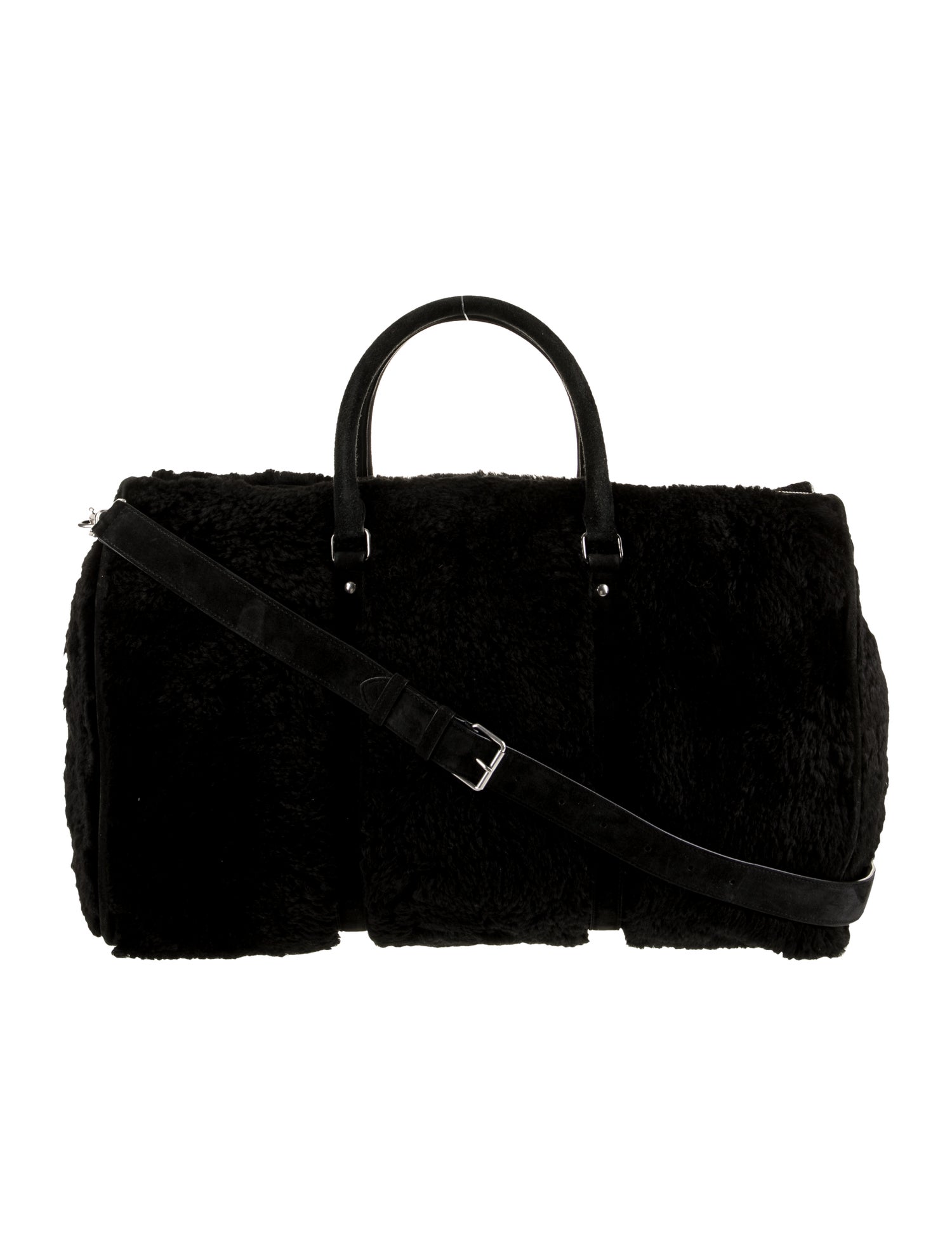Saint Laurent Shearling BLACK Duffel bag 2023