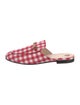 Gucci Horsebit Accent Plaid Print Mules