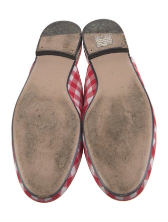 Gucci Horsebit Accent Plaid Print Mules
