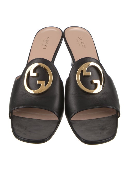 Gucci Interlocking G Logo Leather Slides