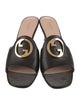 Gucci Interlocking G Logo Leather Slides