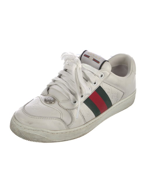 Gucci Web Accent Leather Sneakers